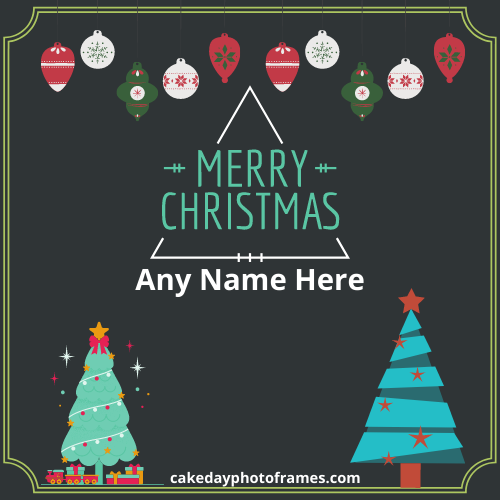 write name on merry christmas and happy new year pic